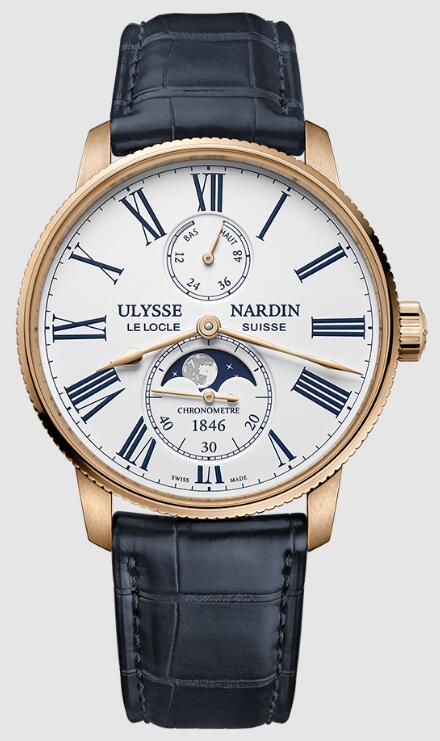 Review Best Ulysse Nardin Marine Torpilleur Moonphase 1192-310-0A/1A watches sale
